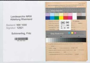 Entnazifizierung Fritz Schinnerling, geb. 08.10.1898 (Prokurist)