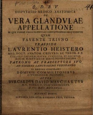 De vera glandulae appellatione