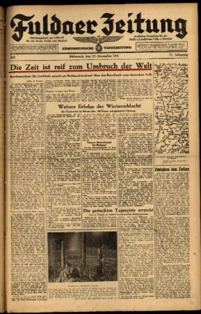 Ausgabe vom Mittwoch, den 27. Dezember 1944.