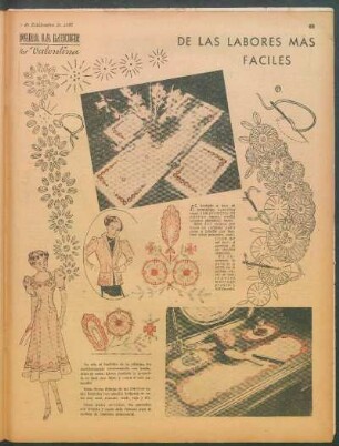 De las labores más faciles [Dibujos y forografías] : Para la mujer