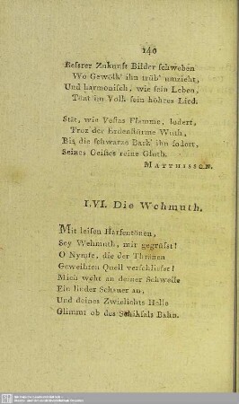 LVI. Die Wehmuth