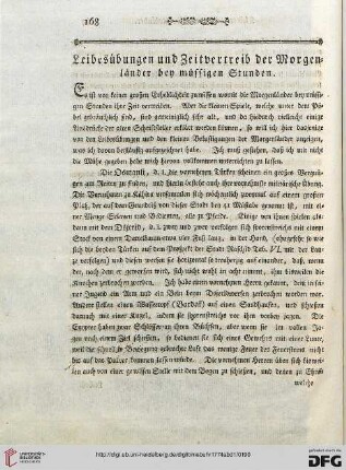 Leibesübungen und Zeitvertreib der Morgenländer bey müssigen Stunden