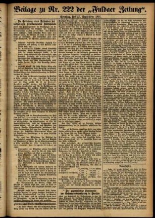 Zweite Ausgabe vom Sonntag, den 27. September 1891.