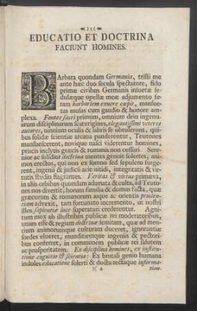 Educatio Et Doctrina Faciunt Homines