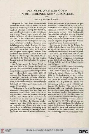 Der neue "van der Goes" in der Berliner Gemäldegalerie