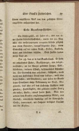 Erste Krankengeschichte. - Siebente Krankengeschichte.