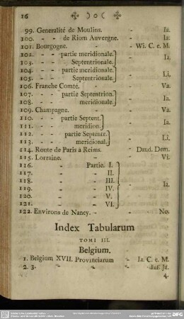 Index Tabularum Tomi III