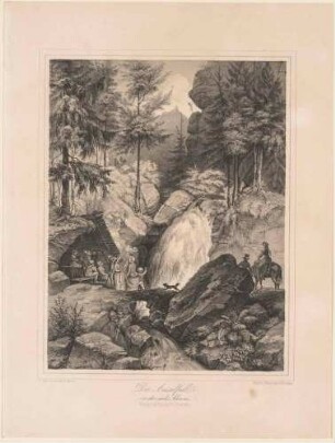 Der Amselfall im Amselgrund zwischen Rathewalde und Rathen in der Sächsischen Schweiz