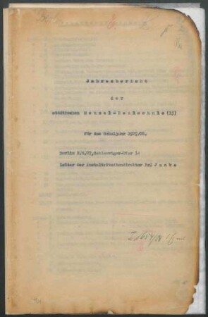 1927/28: Jahresbericht der Städtischen Menzel-Realschule (13) für das Schuljahr ... - 1927/28