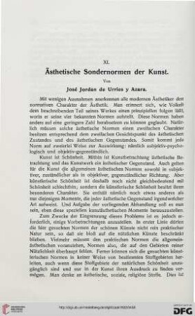 Ästhetische Sondernormen der Kunst