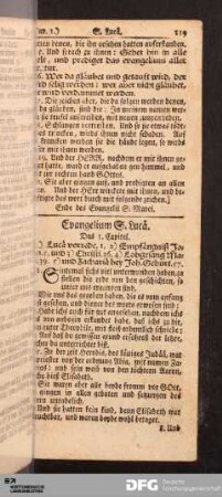Evangelium S. Lucä.