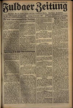Ausgabe vom Freitag, den 11. November 1927.