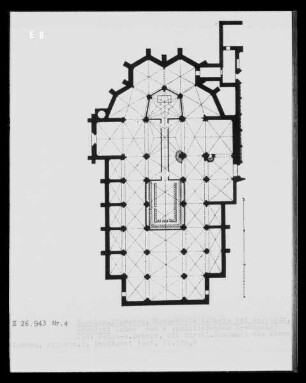 Grundriss der Kathedrale Santa Maria in Pamplona
