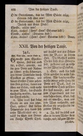 288-328, XXII. Von der heiligen Taufe. XXIII. Von der Buße und Besserung.