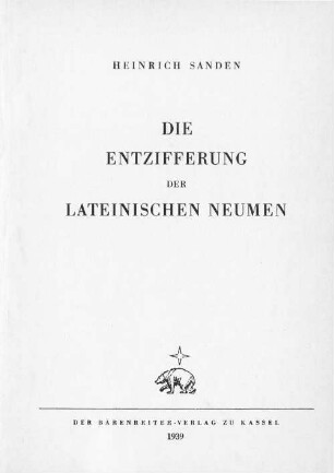 Die Entzifferung der lateinischen Neumen