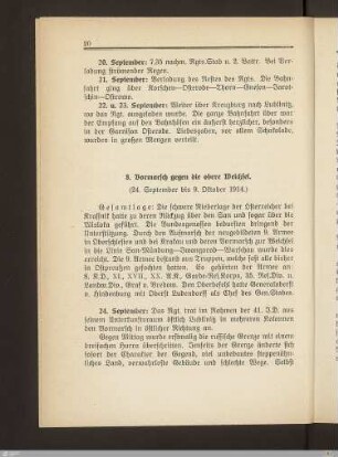 8. Vormarsch gegen die obere Weichsel