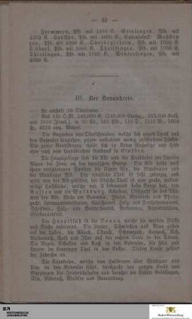 III. Der Donaukreis