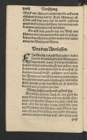 Von dem Aderlassen.