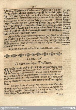 Caput IV. Et ultimum hujus Tractatus.