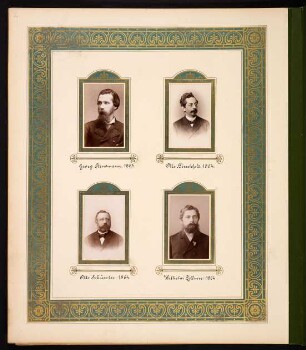 Georg Stendmann. 1863, Otto Hirschfeld. 1864, Otto Schüssler. 1864, Wilhelm Zellmer. 1864