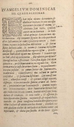 Evangelivm Domenicae III. Qvadragesimae.