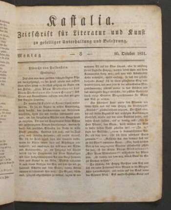 Ausgabe vom 6. October 1831.