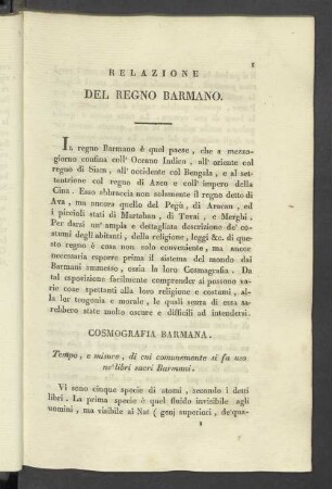 Relazione del Regno Barmano.
