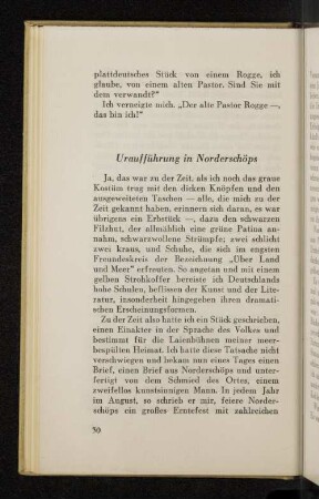 Uraufführung in Norderschöps