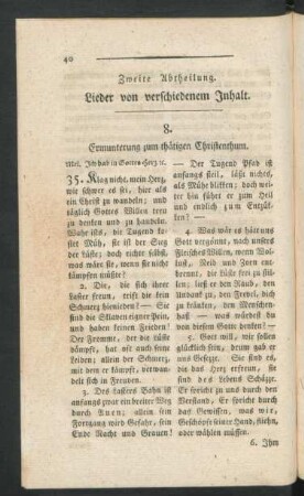 Zweite Abtheilung. Lieder von verschiedenem Inhalt.