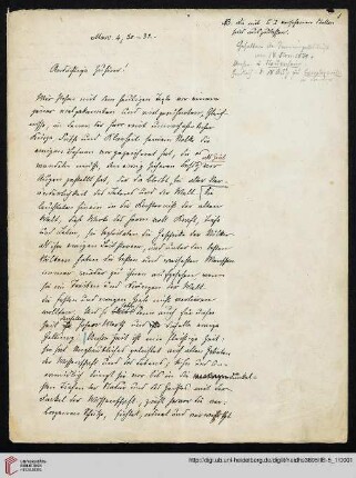 Heid. Hs. 3895 II B - 5,1: Nachlass Heinrich Bassermann, Sonn- und Feiertagspredigten: Predigt zu Mk 4,30-32 (Reich Gottes)