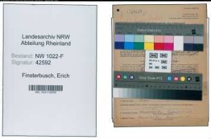 Entnazifizierung Erich Finsterbusch , geb. 01.11.1906 (Mechaniker)