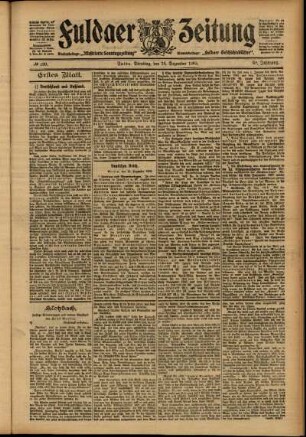 Erste Ausgabe vom Dienstag, den 19. Dezember 1905.
