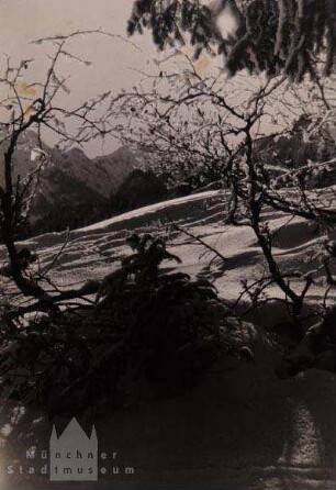Gebirgslandschaft mit Schnee
