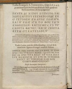 Verba Evangelii [...]