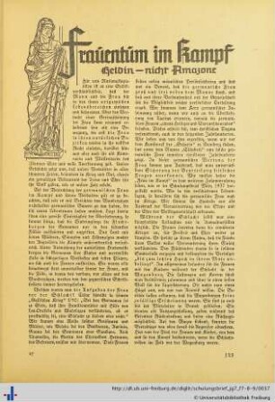 Frauentum im Kampf.