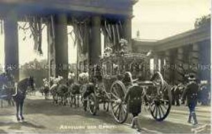 Postkarte zur Hochzeit von Kronprinz Wilhelm mit Cecilie am 3. Juni 1905
