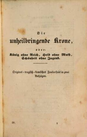Ferdinand Raimund's sämmtliche dramatische und poetische Werke, Th. 4
