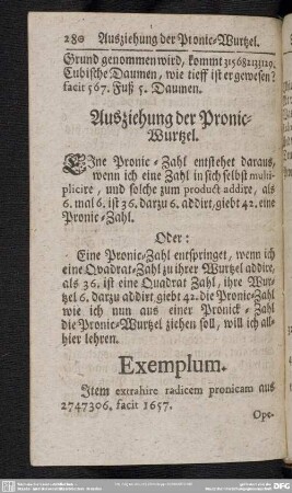 Ausziehung der Pronic-Wurtzel