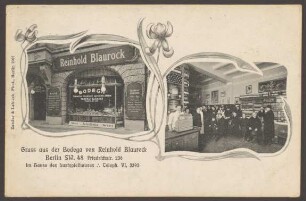 Ansichtskarte „Gruss aus der Bodega“, Friedrichstraße