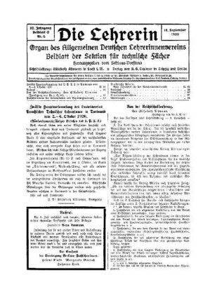 Von der Reichsschulkonferenz : (Fortsetzung von Nr.5, S.19)