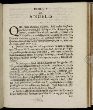 Caput V. De Angelis.