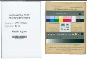 Entnazifizierung Agnes Hirsch , geb. 08.01.1899 ()