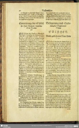 Belägerung und Eroberung der Statt unnd Schantz Sutphen : Welche geschehen im Maij, Anno 1591