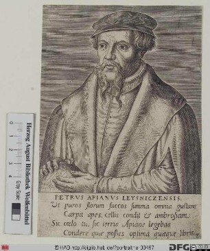 Bildnis Petrus Apianus (eig. Peter Bienewitz od. Bennewitz)