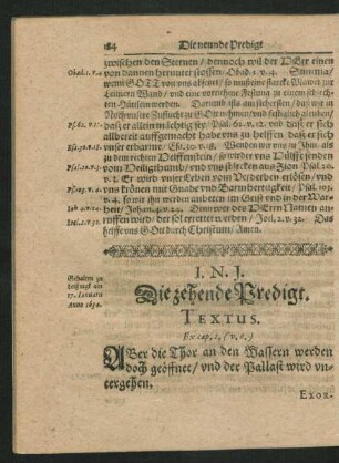 Die zehende Predigt.