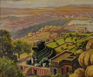 Blick vom Chamundi Hill auf die Hauptstadt Mysore