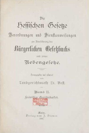 Bd. 2: Freiwillige Gerichtsbarkeit