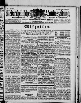 Niederrheinische Landeszeitung : Geldernsche Volkszeitung : Geldern'sches Wochenblatt : Volkszeitung für den Kreis Moers : erfolgreichstes Insertionsorgan in den Kreisen Geldern und Moers sowie in den Grenzbezirken der Kreise Cleve und Kempen