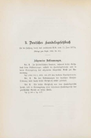 B. Deutsches Handelsgesetzbuch