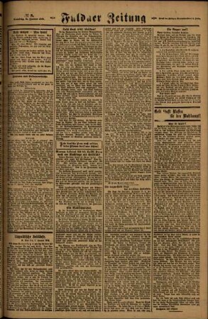 Zweite Ausgabe vom Samstag, den 11. Januar 1919.